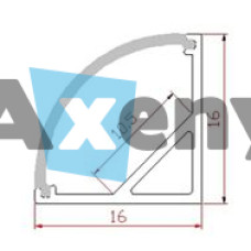 Ъглов профил за LED лента, объл мат, 3 метра / 2броя тапи+4броя скоби / 10000